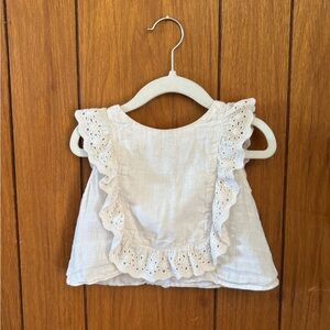 Zara Adorable Eyelet Ruffle Kids Top